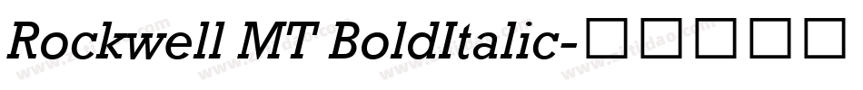 Rockwell MT BoldItalic字体转换
